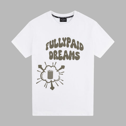 DREAMS OVERSIZED T-SHIRT | WHITE / KHAKI