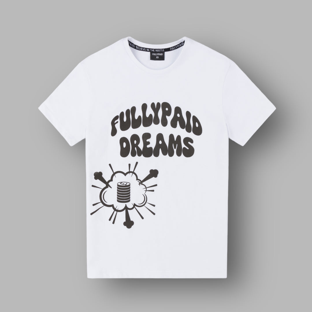 DREAMS OVERSIZED T-SHIRT | WHITE / BLACK