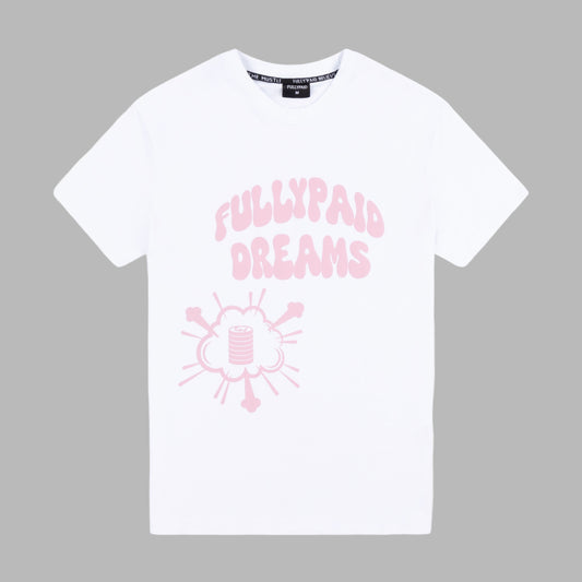 DREAMS OVERSIZED T-SHIRT | WHITE / PINK