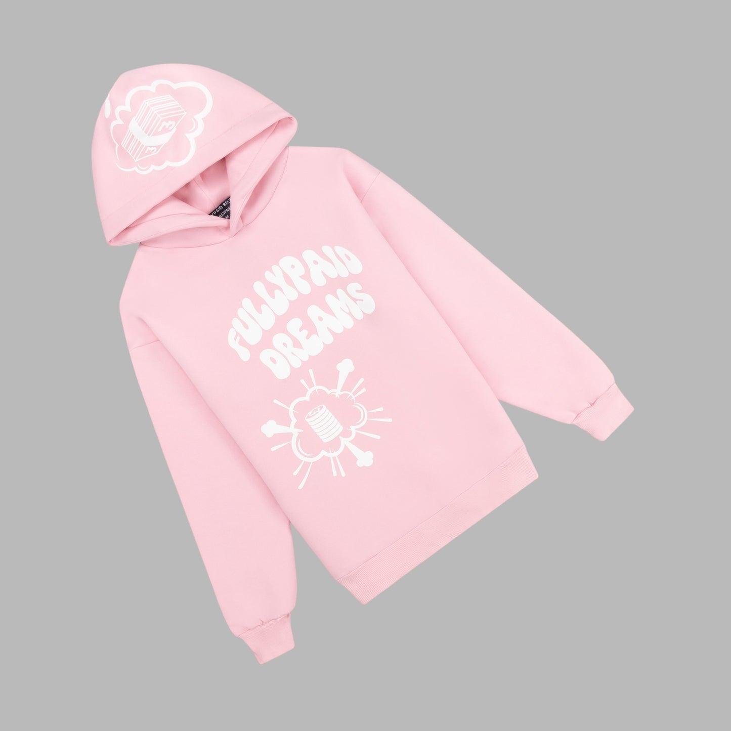 DREAMS HOODIE | PINK / WHITE